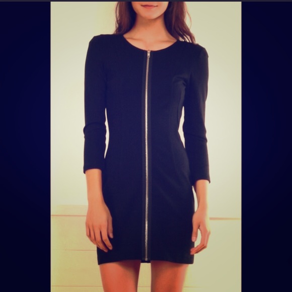 Navy theory dress with silver zipper - Picture 1 of 2